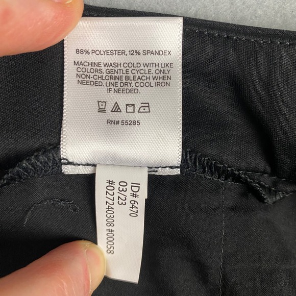 Express Editor Black Flat Front Stretch Dress Pants Womens Size 10S Short - Picture 7 of 11